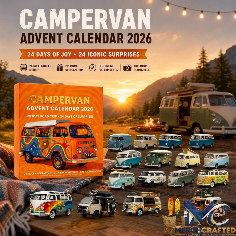 Campervan Advent Calendar 2026 – Holiday Road Trip 24 Collectible Mini Bus Models Limited Edition