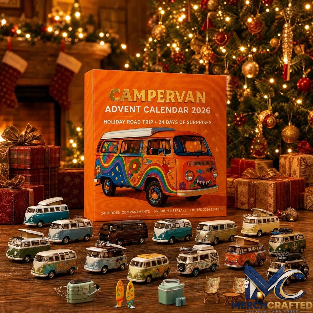 Campervan Advent Calendar 2026 – Holiday Road Trip 24 Collectible Mini Bus Models Limited Edition
