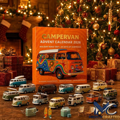 Campervan Advent Calendar 2026 – Holiday Road Trip 24 Collectible Mini Bus Models Limited Edition