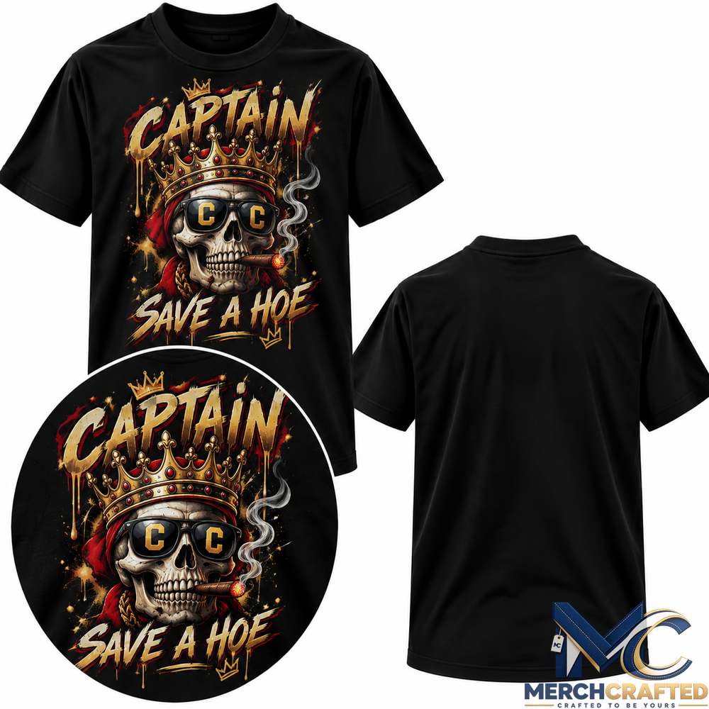 Captain Save A Hoe Skull Costume Halloween T Shirt