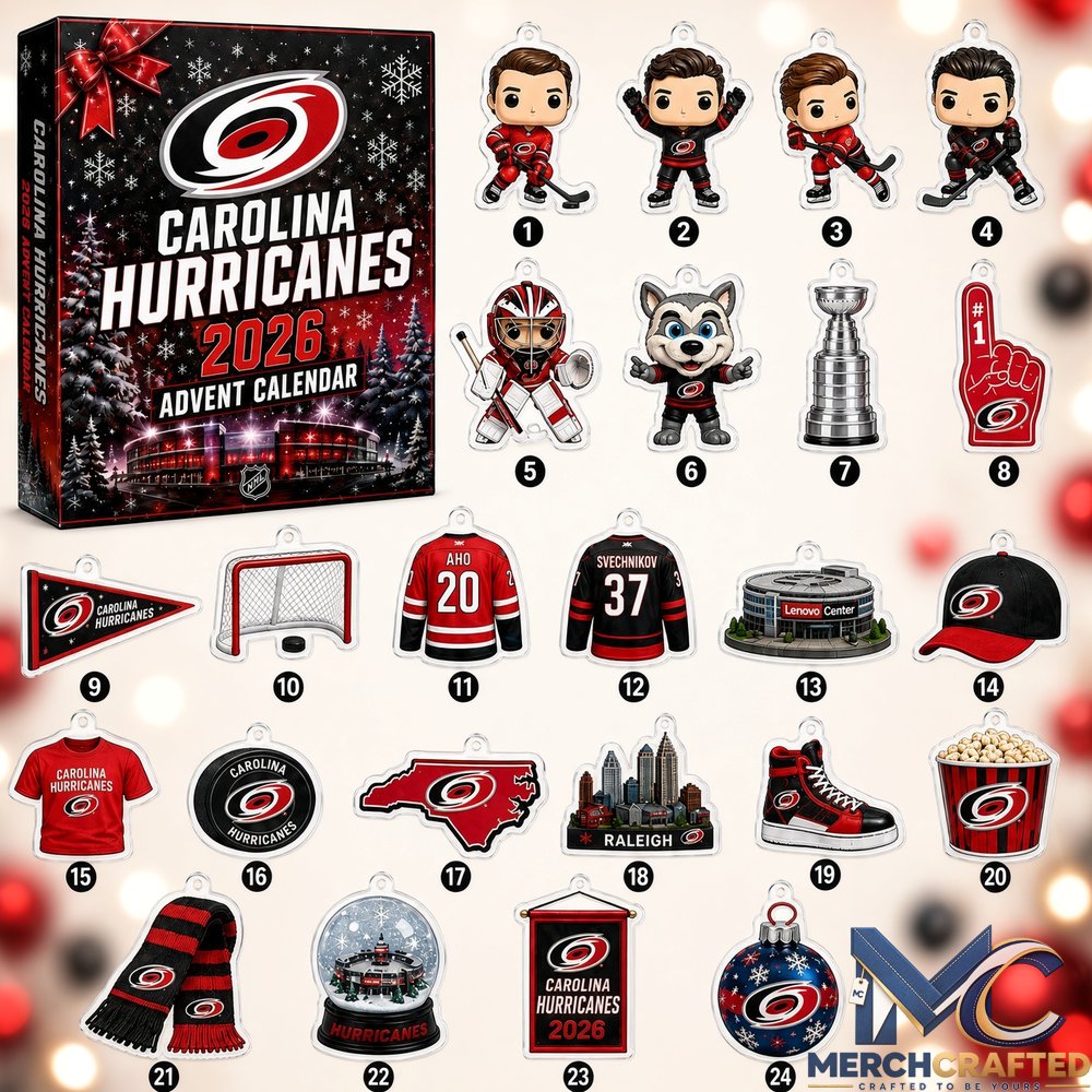 Carolina Hurricanes x Advent Calendar 2026  NHL Holiday Countdown Fan Gift