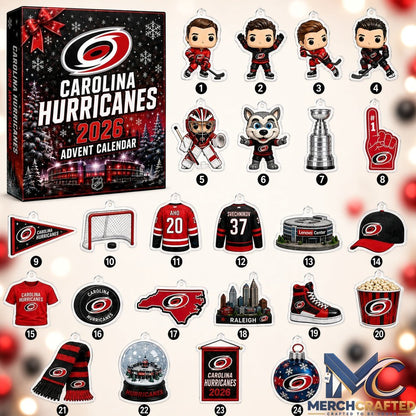 Carolina Hurricanes x Advent Calendar 2026  NHL Holiday Countdown Fan Gift