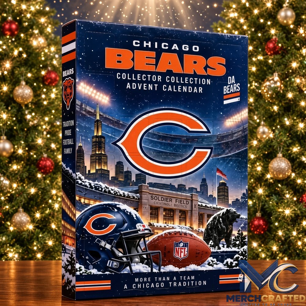 Chicago Bears NFL Advent Calendar 2026 24 Day Football Collectible Ornaments Christmas Countdown Gift for Bears Fans