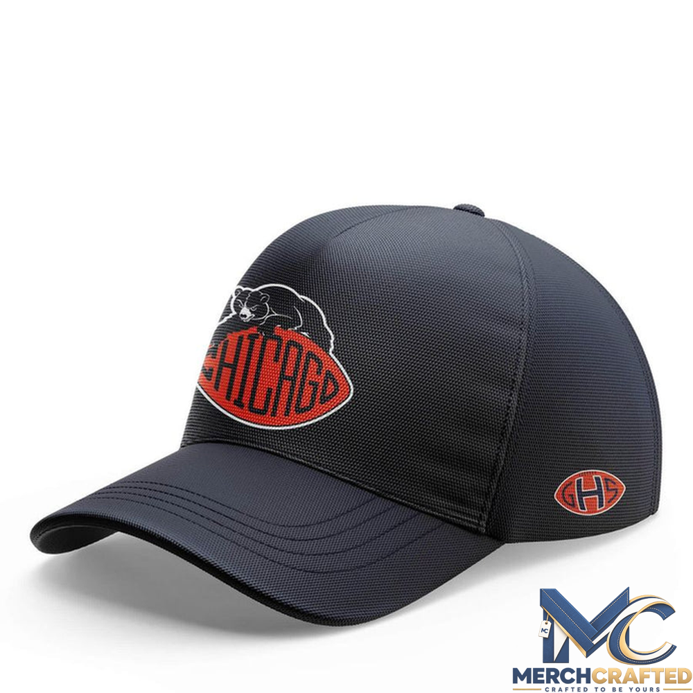 Chicago Bears Vintage Logo Black Baseball Cap 2026