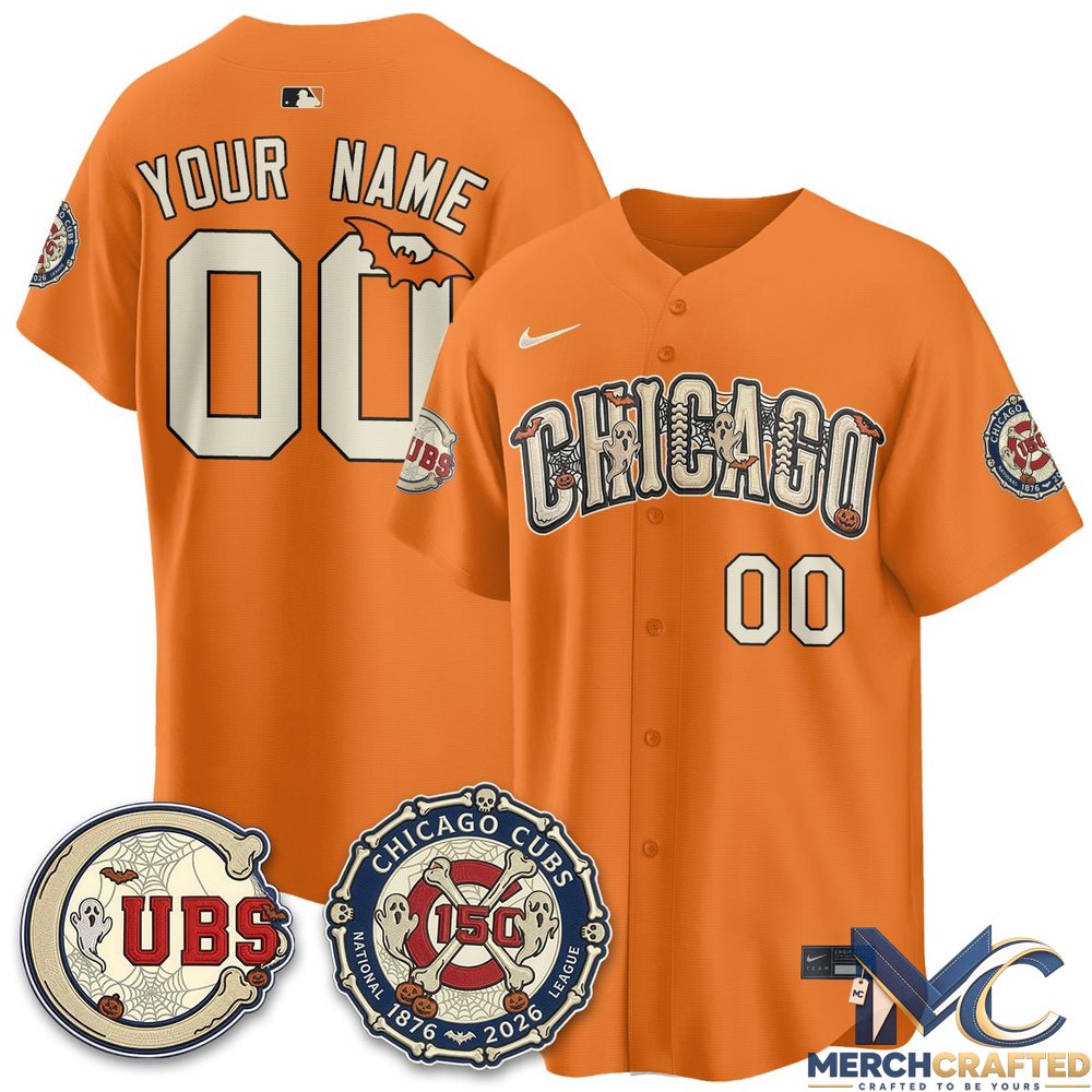 Chicago Cubs Halloween 2026 Limited Custom Jersey