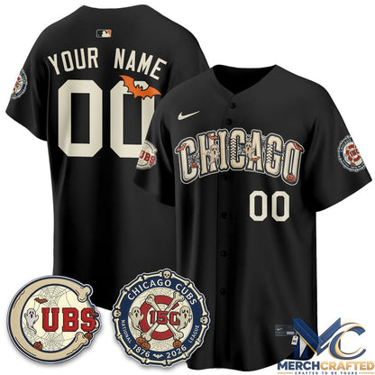 Chicago Cubs Halloween 2026 Vapor Limited Custom Jersey