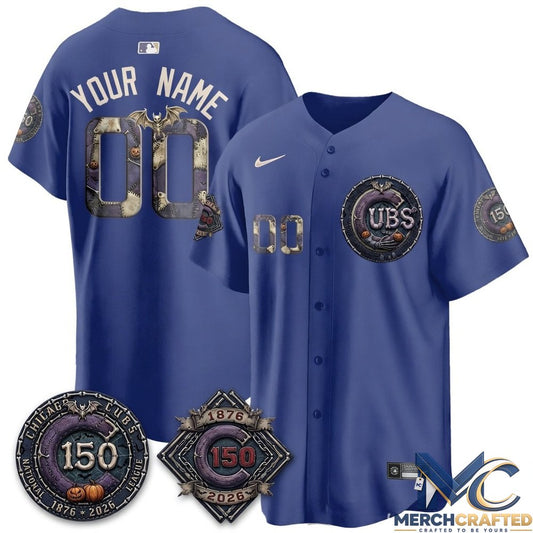 Chicago Cubs Halloween Nightmare Edition Custom Baseball Jersey