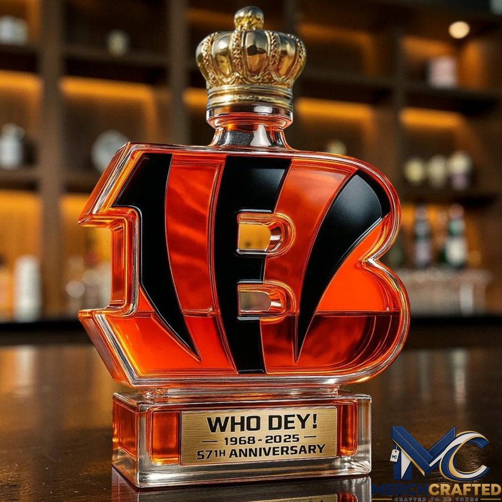 Cincinnati Bengals 57th Anniversary Whiskey Decanter