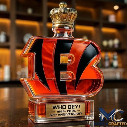 Cincinnati Bengals 57th Anniversary Whiskey Decanter