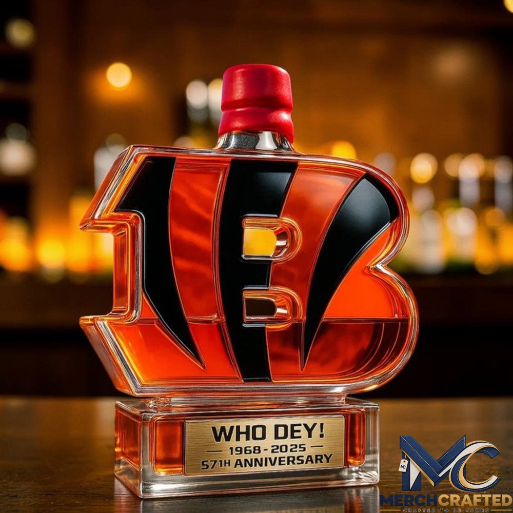 Cincinnati Bengals 57th Anniversary Whiskey Decanter