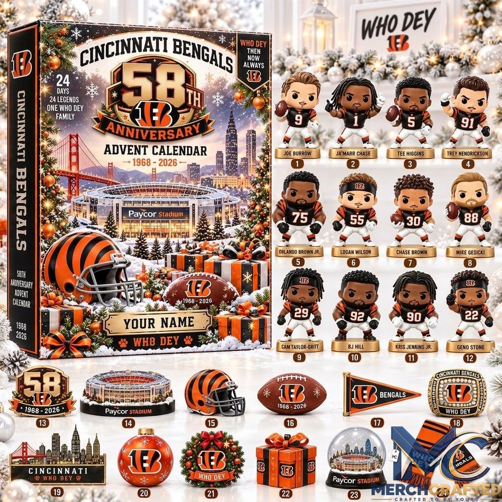 Cincinnati Bengals 58th Anniversary “Who Dey” Advent Calendar 2026
