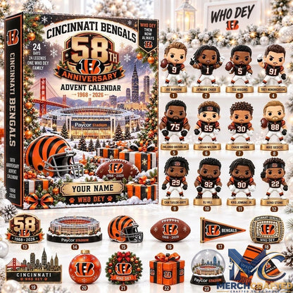 Cincinnati Bengals 58th Anniversary “Who Dey” Advent Calendar 2026