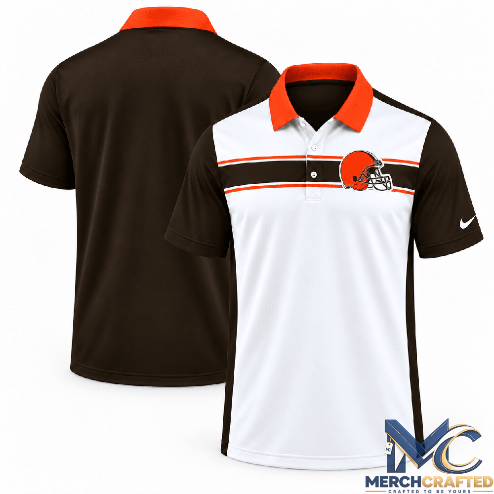 Cleveland Browns Classic Stripe Polo Shirt