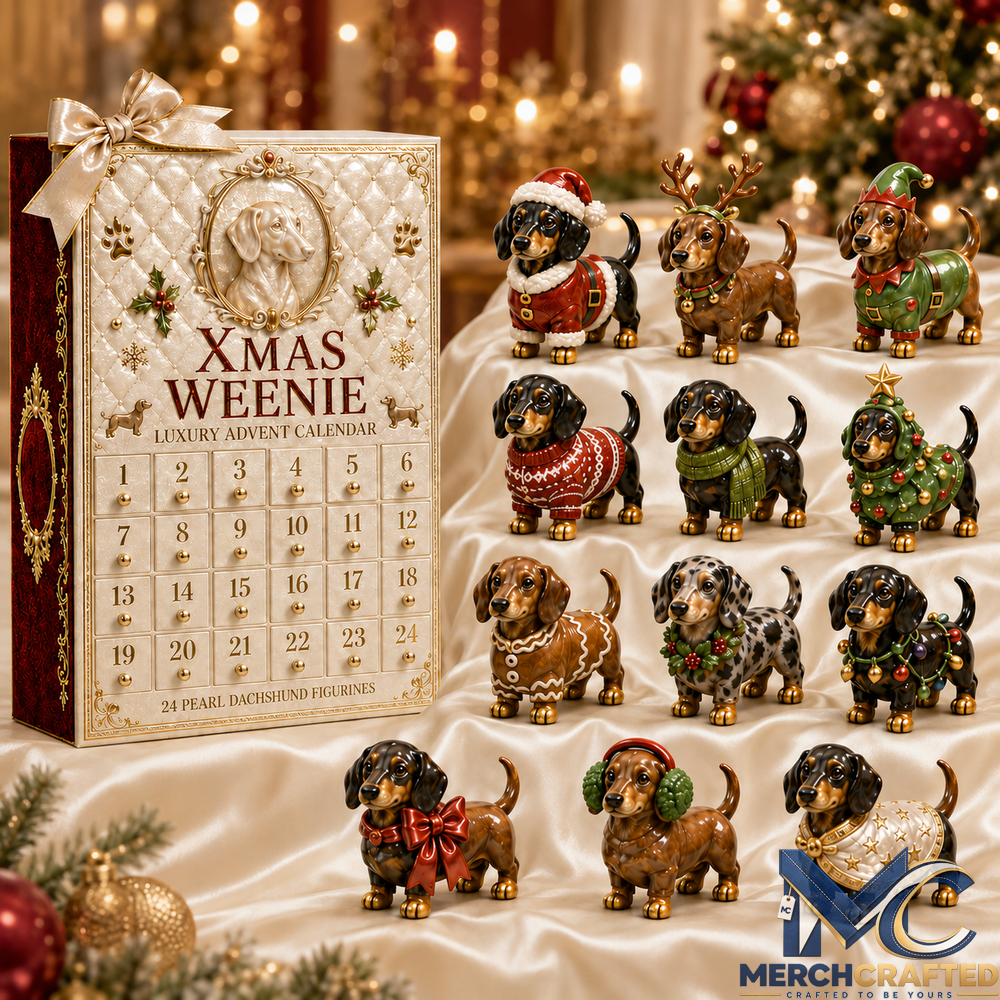 Collectible Dog Figurine Christmas Countdown Advent Calendar