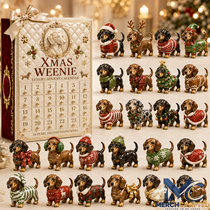 Collectible Dog Figurine Christmas Countdown Advent Calendar