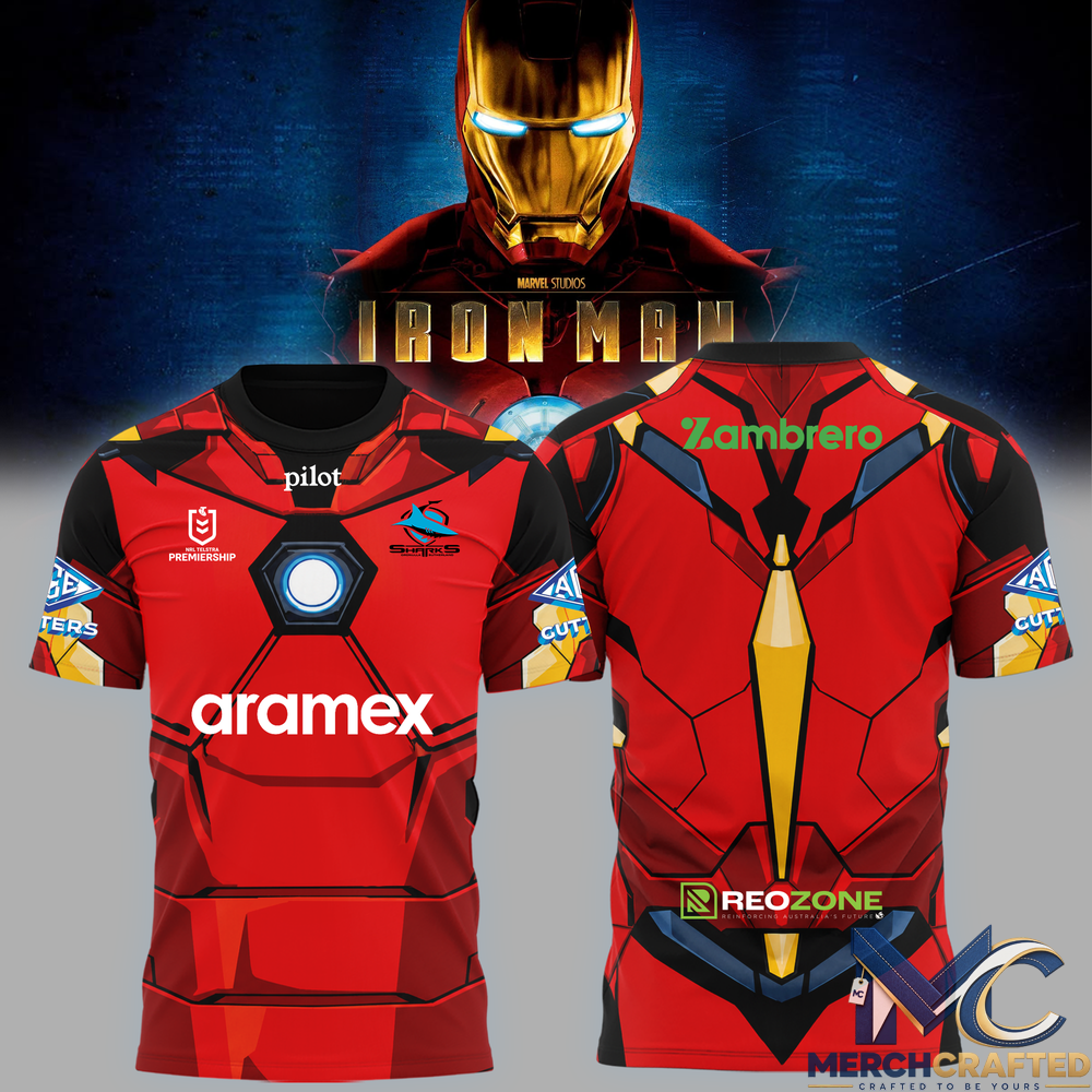Cronulla Sharks x IRONMAN Marvel Limited Edition Shirt