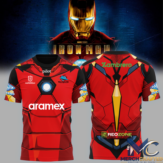 Cronulla Sharks x IRONMAN Marvel Limited Edition Shirt