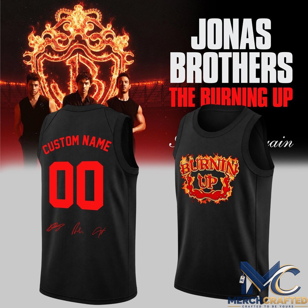 Custom Jonas Brothers Basketball Jersey – Burnin' Up Tour Name x Number Edition