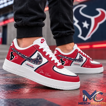 Custom Name Houston Texans 2026 Low Top Sneakers