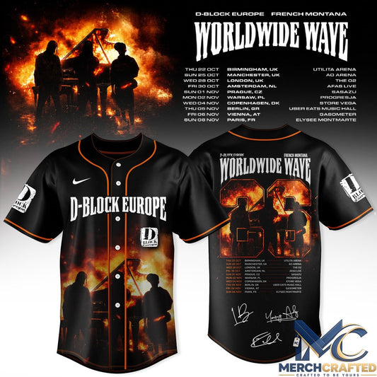 D-Block Europe Worldwide Wave Tour 2026 Limited Baseball Jersey