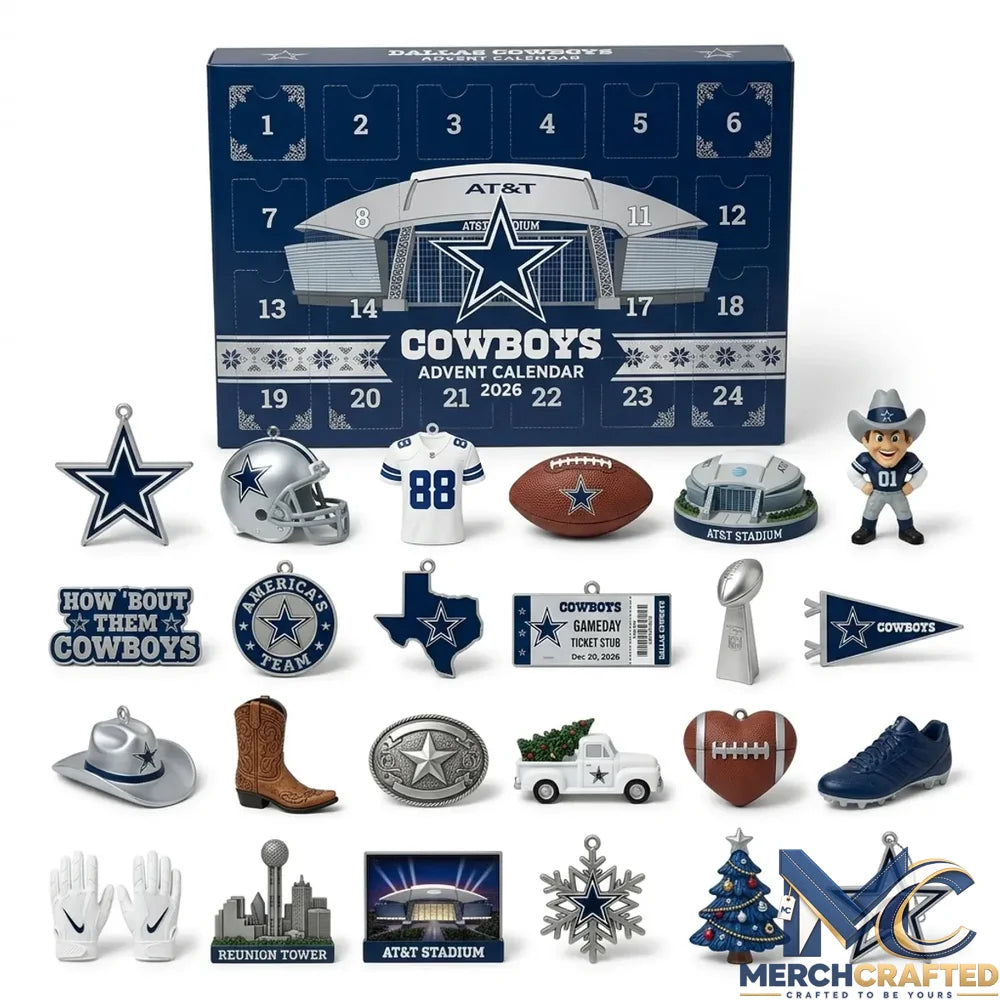 Dallas Cowboys 2026 Collector's Edition 24-Day Christmas Holiday Countdown Advent Calendar