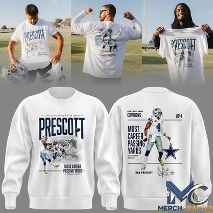 Dallas Cowboys Dak Prescott Signatures Print 2026 Sweatshirt