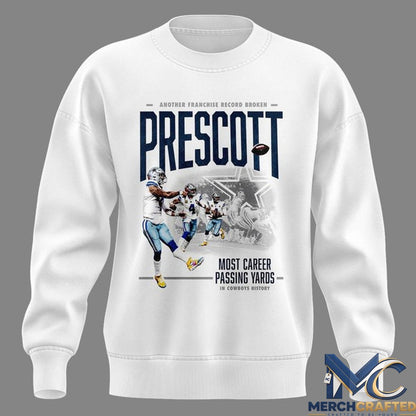 Dallas Cowboys Dak Prescott Signatures Print 2026 Sweatshirt