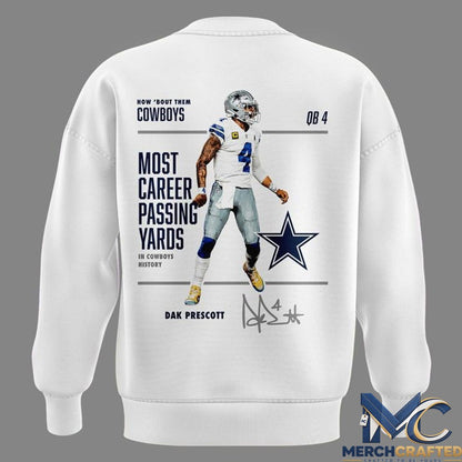 Dallas Cowboys Dak Prescott Signatures Print 2026 Sweatshirt