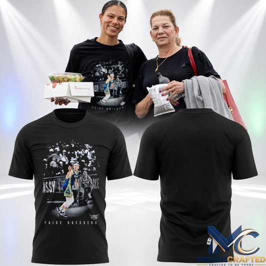 Dallas Wings Paige Bueckers Special 2026 T Shirt Black Graphic Action Tee