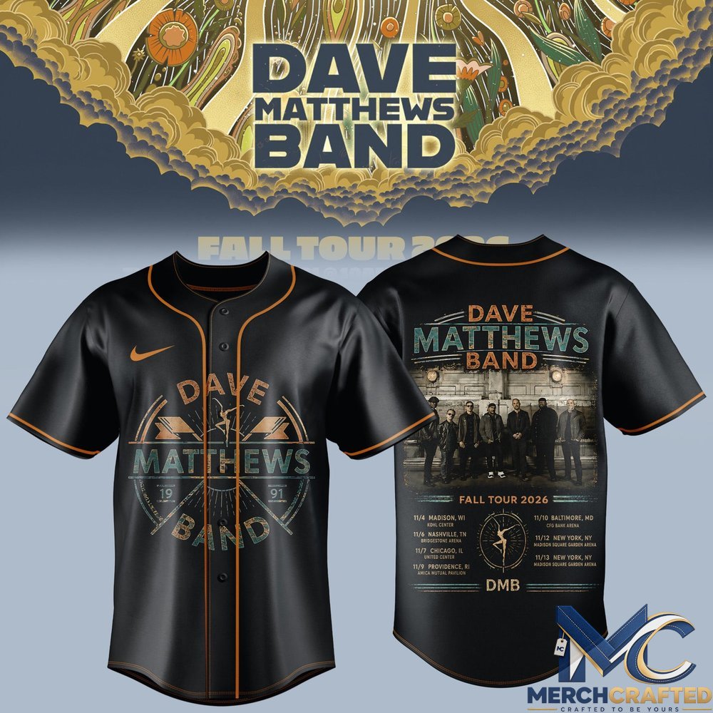 Dave Matthews Band - Fall Tour 2026 Collection Baseball Jersey