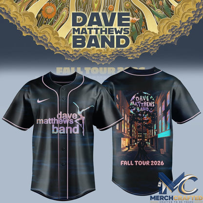 Dave Matthews Band Fall Tour 2026 Baseball Jersey