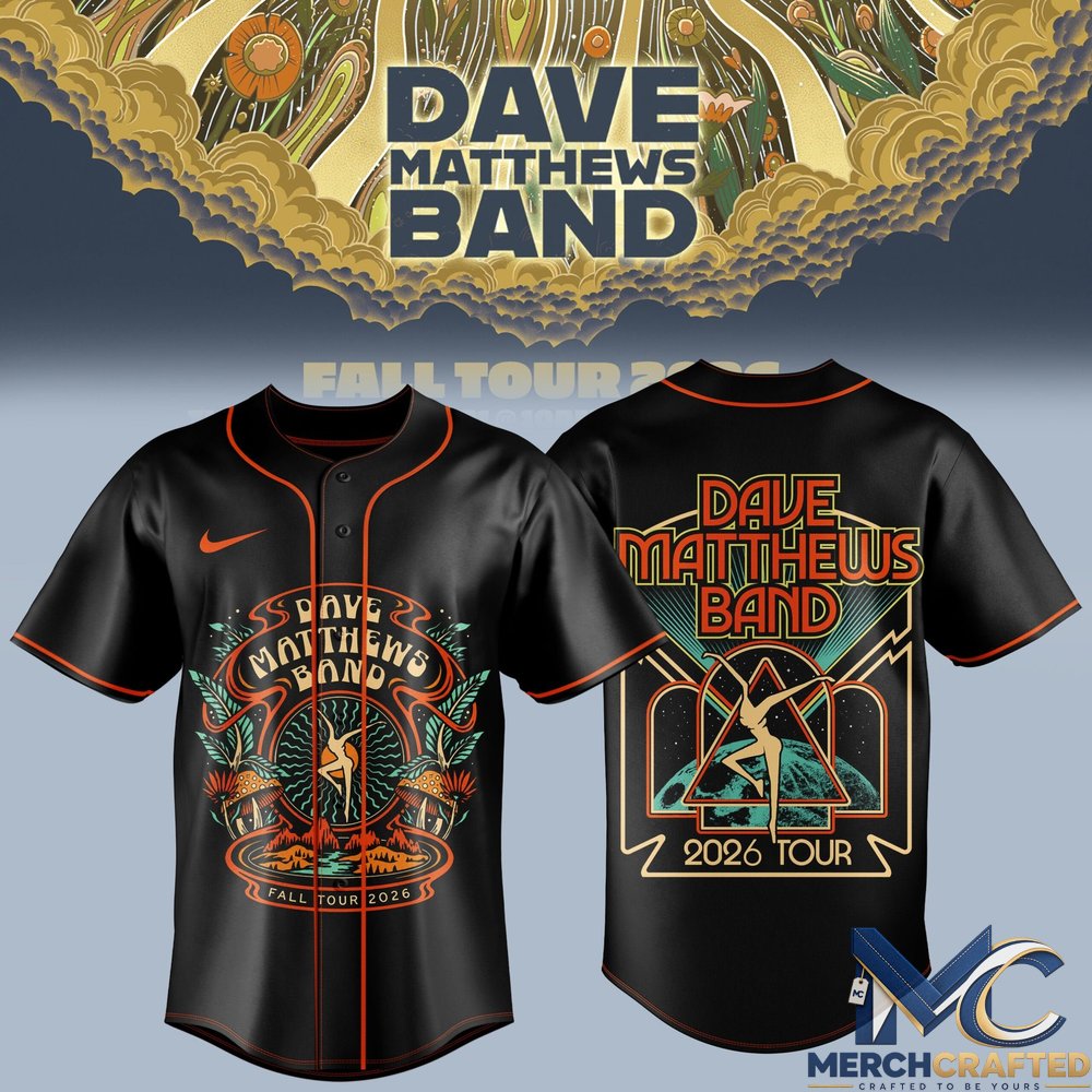 Dave Matthews Band Fall Tour 2026 Baseball Jersey