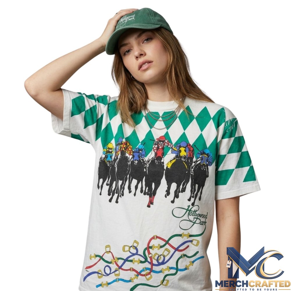 Dave Portnoy 80s Hollywood Park Casino Horse Racing Shirt