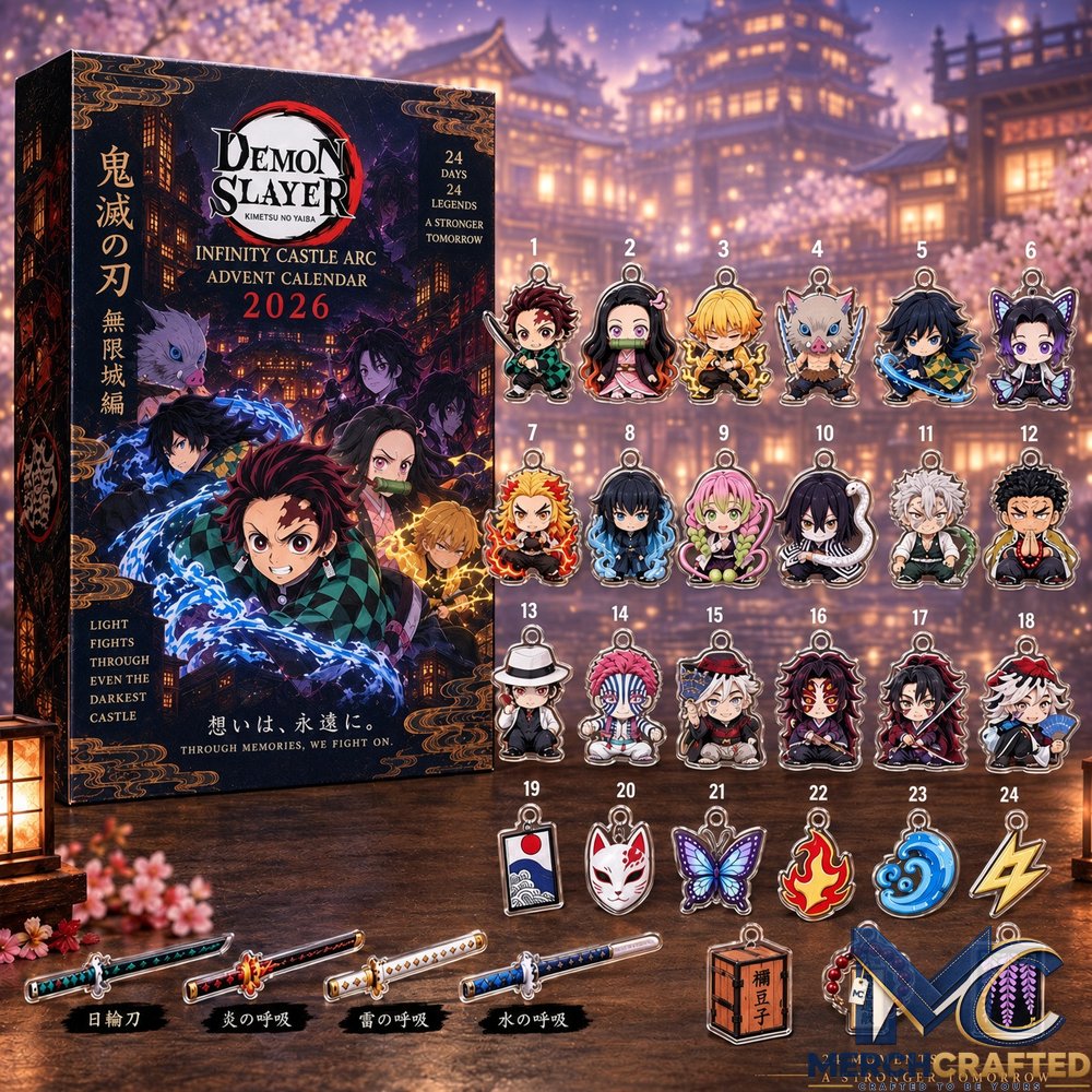 Demon Slayer Infinity Castle Arc 2026 Limited Edition Advent Calendar  24 Collectible Charms