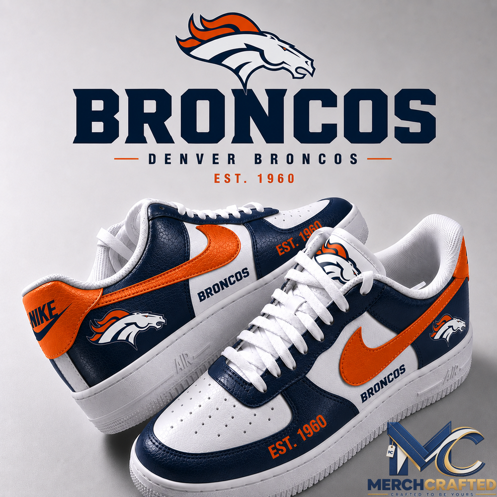 Denver Broncos Custom Nike AF 1 Shoes