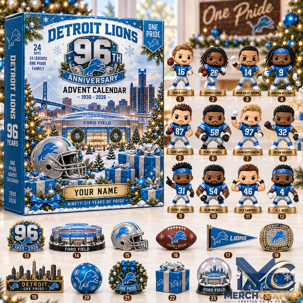 Detroit Lions 2026 96th Anniversary Advent Calendar Box