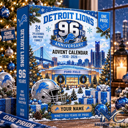 Detroit Lions 96th Anniversary Advent Calendar 2026