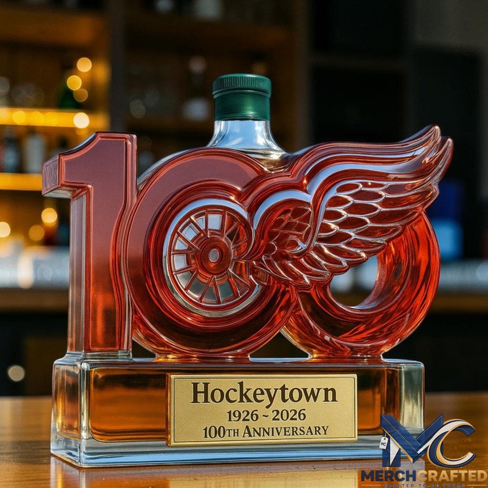 Detroit Red Wings 100th Anniversary 2026 Whiskey Decanter