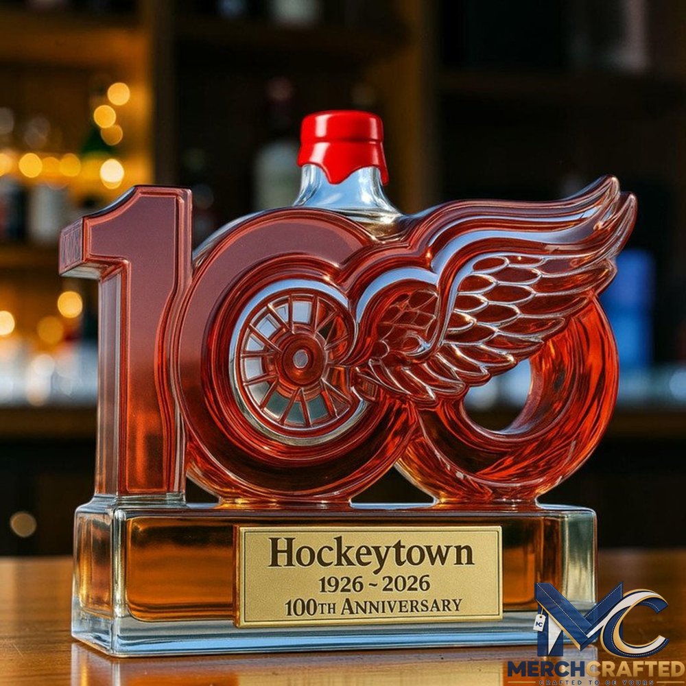 Detroit Red Wings 100th Anniversary 2026 Whiskey Decanter