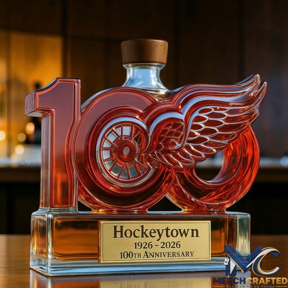 Detroit Red Wings 100th Anniversary 2026 Whiskey Decanter