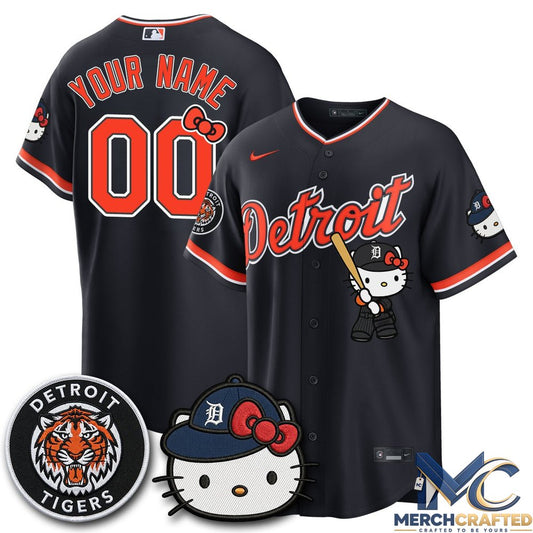 Detroit Tigers x Hello Kitty Edition Vapor Limited Custom Baseball Jersey