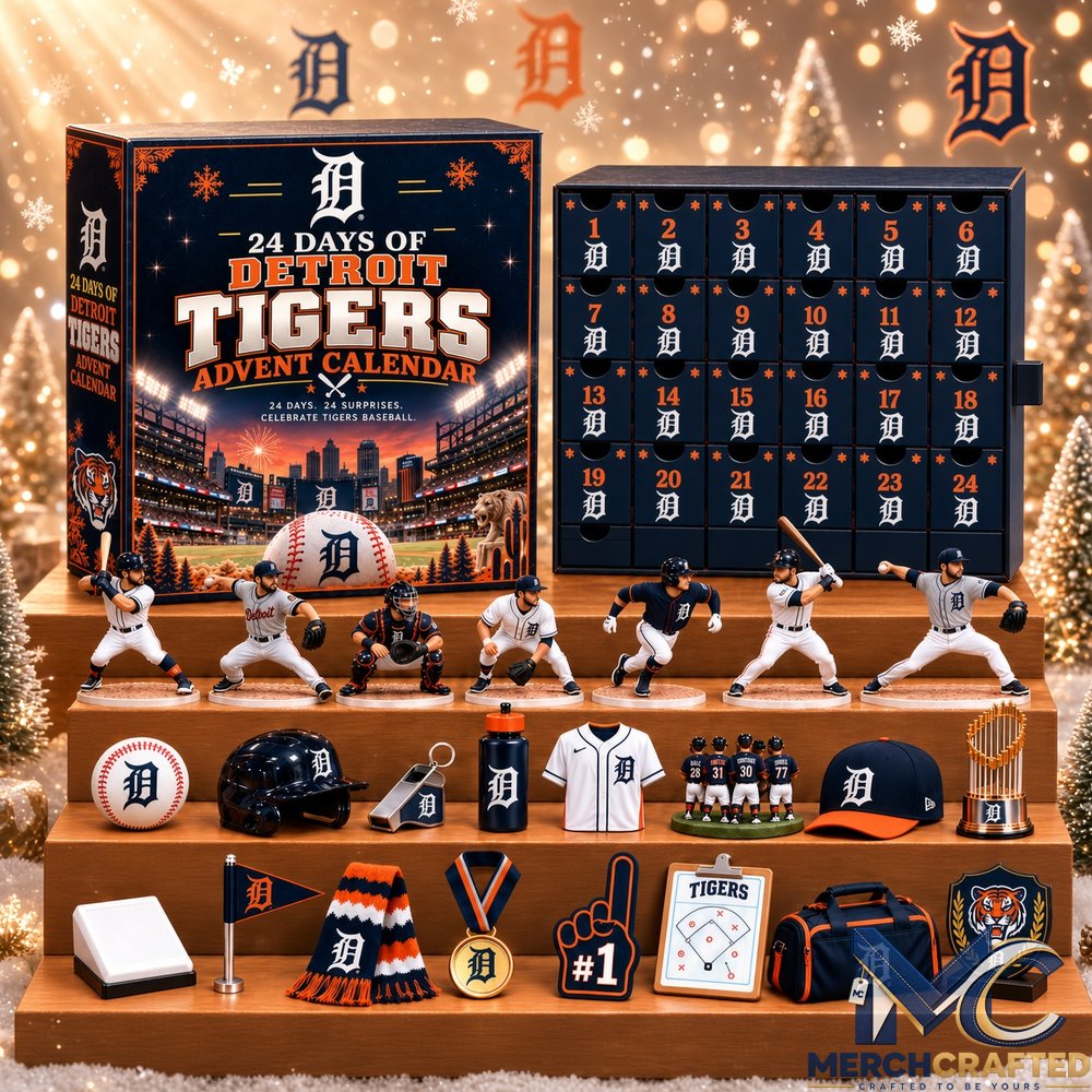 Detroit Tigers x MLB Personalized 24 Days Of Baseball Advent Calendar