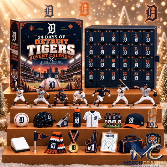 Detroit Tigers x MLB Personalized 24 Days Of Baseball Advent Calendar
