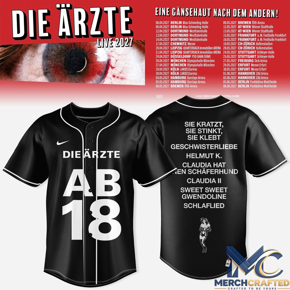 Die Ärzte Live 2027 Baseball Jersey
