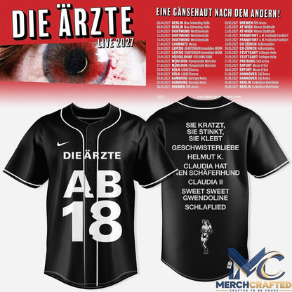 Die Ärzte Live 2027 Baseball Jersey
