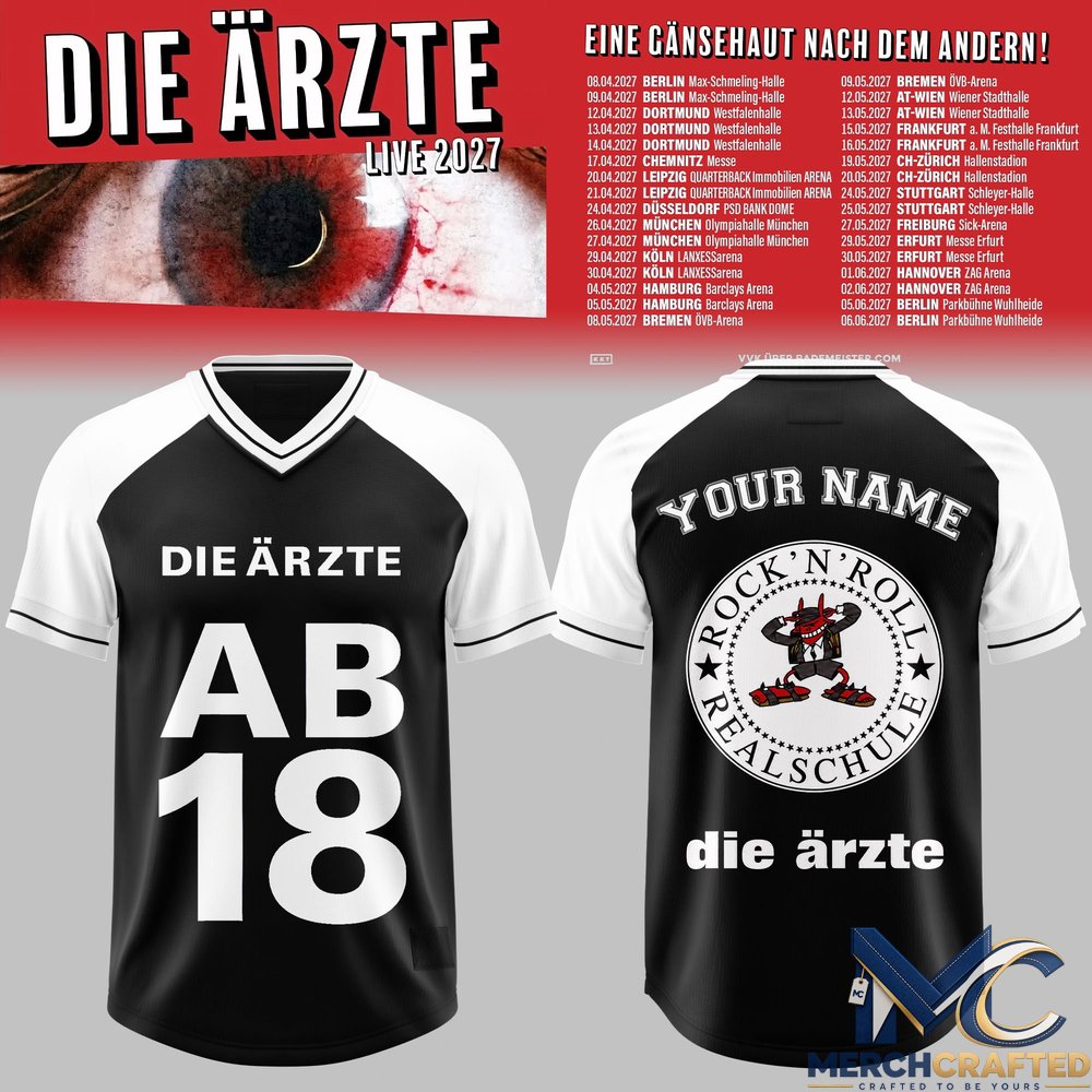 Die Ärzte Live 2027 Football Jersey