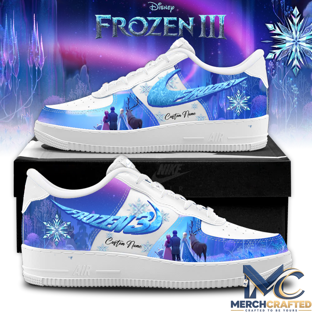 Disney Frozen 3 Cartoon Customized Nike Air Force 1