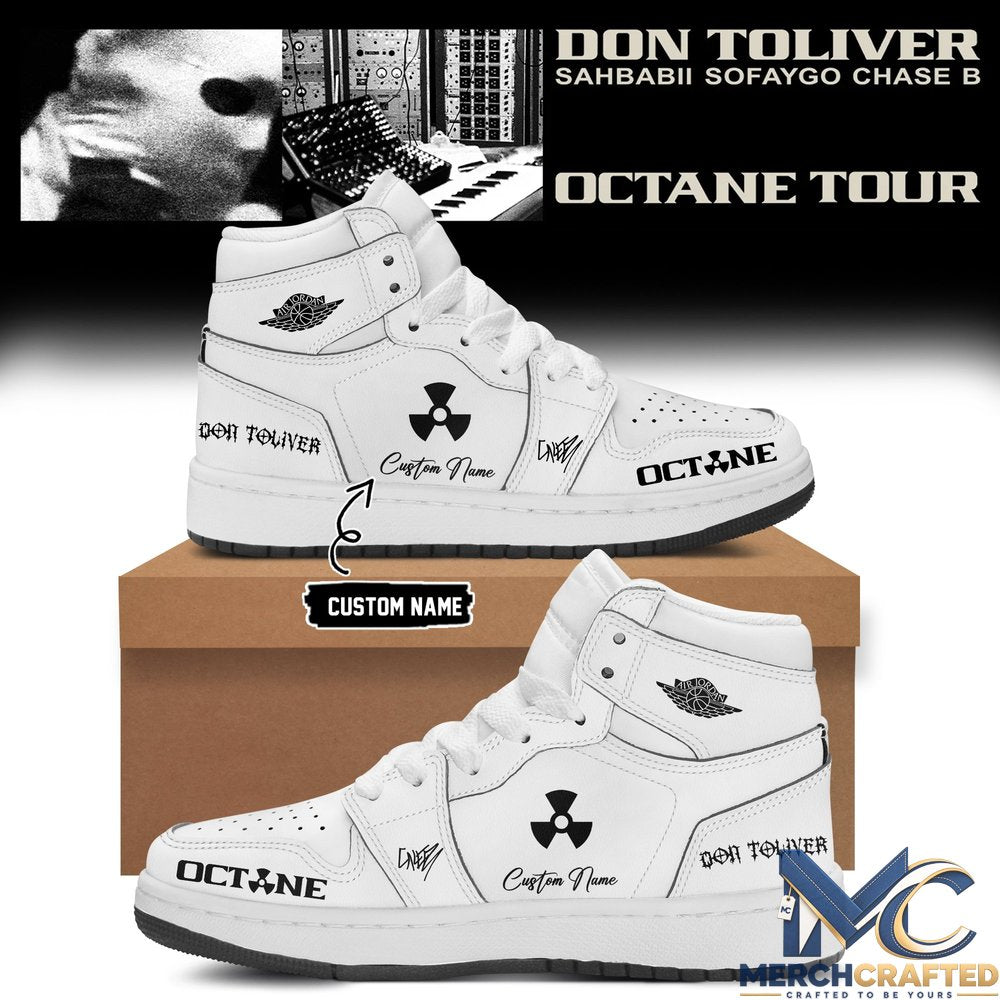 Don Toliver Octane Tour Personalized White Sneakers