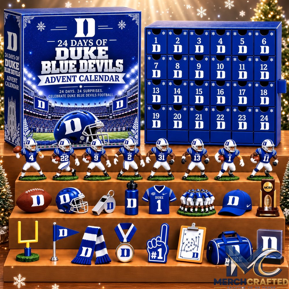 Duke Blue Devils NCAA 24 Day Christmas Advent Calendar College Football Collectibles Gift Set
