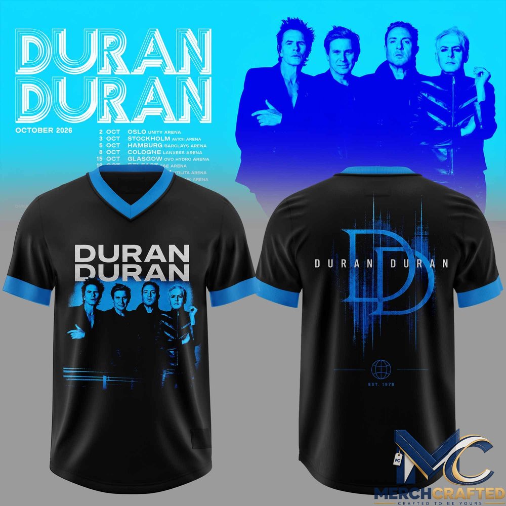 Duran Duran October 2026 Tour Football Jersey